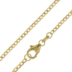 trendor 51885 Panzerkette 585 Gold / 14 Karat Weitpanzer-Collier 1,6 mm, 50 cm