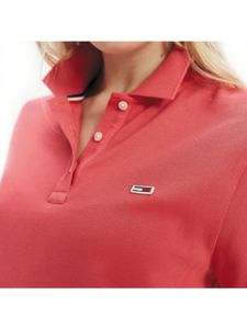 Polo Tommy Jeans classic logo Femme Rose