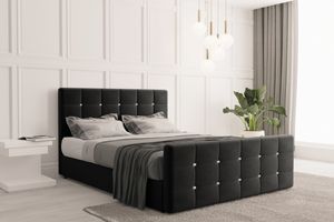 Skriňová posteľ s podnožou a matracom 120 cm x 200 cm, spálňová posteľ ROMA antracit