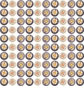 100szt Button natürliche farbenfrohe hölzerne kleine Gänseblümchen -DIY -Kleidung dekorative Accessoires 15mm