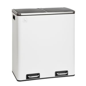 SVITA TM2X30 Weiß Treteimer 60 Liter Abfalleimer Mülleimer Design Mülltrennung Papierkorb Küchen-Ordnung Trennsystem SVITA TM2X30 Weiß Treteimer 60 Liter Abfalleimer Mülleimer Design Mülltrennung Papierkorb Küchen-Ordnung Trennsystem
