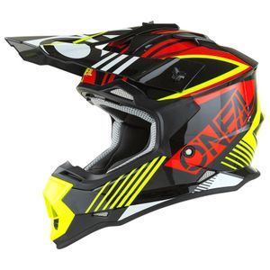 O'NEAL Kinder Motocross Helm 2SRS Rush V.22 , Rot Neongelb, M
