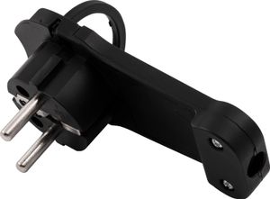 Schutzkontakt-Winkelstecker McPower extra flach, Handgriff, Zugentlastung