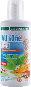 Dennerle All-in-One Elixier, 500 ml - Die Aquarium Einfach-Pflege für Fische, Garnelen, Pflanze, Filter und Wasser