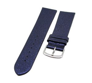Uhrenarmband Kalbleder Glimmer Indigo Blau 16mm Dornschließe