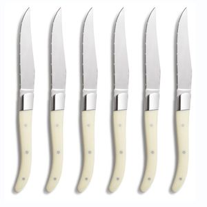 Comas Steakový nôž ACR White Set of 6, nôž na mäso, nerezová oceľ, akryl, biely, 22,5 cm, 7442