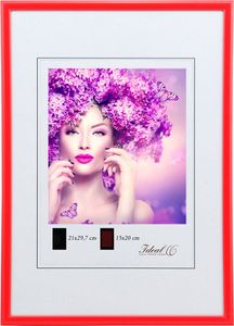 New Lifestyle Kunststoff Bilderrahmen Kunststoffrahmen Bildhalter Bildträger - Farbe: Rot | Format: 20x30