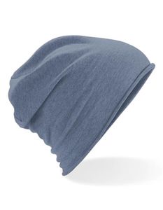 Jersey Beanie Wintermütze - Farbe: Denim Blue - Größe: One Size