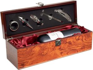 Geschenkset Weinset mit 1 Flasche Rotwein Jahrgang 2006 Château Carignan Prima - trocken - in Weinkiste mit Sommelierset