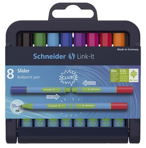 Schneider, Kugelschreiber Set, Slider, XB, 8er Etui, Link-It