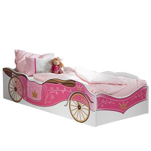 Kinderbett Zoe 90*200 cm inkl Matratze weiß pink Bett Bettliege Mächenbett Prinzessinenbett  Kinderzimmer