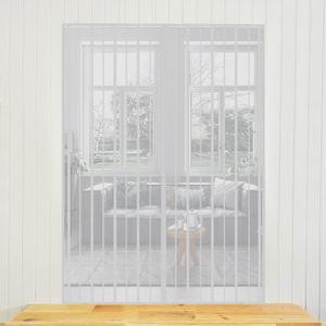 Sekey 100 x 220 cm Magnet Fliegengitter Tür Vorhang für Holz, Eisen, Aluminium Türen und Balkon. Einfache Installation Weiß