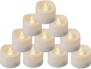 LED Flammenlose Kerzen, 3.8cm Elektrische Flackernde Batteriebetriebene Teelichter, LED Votivkerzen Warme Weiße, 12 Pack