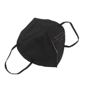 40 Stück FFP2 Schutzmasken bester Qualität, hocheffiziente Filter-Einwegmasken, CE0161, 5 Stück/Packung (schwarz)