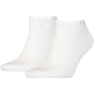 4 Paar Calvin Klein Herren Sneaker Socken Kurzsocken Men's Socks, Farbe:Weiß, Größe:43-46, Artikel:-002 white