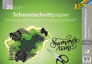 folia Scherenschnittpapier 350 x 500 mm schwarz 20 Blatt