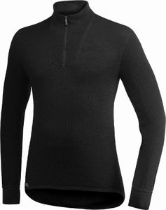 Woolpower 200 Rolák s dlouhým rukávem Zipp Shirt Pánské - Spodní prádlo, černá - XL