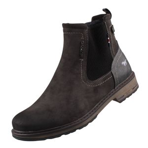 Mustang Herren Stiefelette Boot Reißverschluss Stretch 4157-608, Größe:45 EU, Farbe:Grau