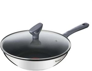 Tefal Daily Cook G7309955, Rund, Wok-/Bratpfanne, Edelstahl, Edelstahl, Keramik, Gas, Halogen, Versiegelte Platte, Bakelit
