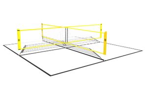 Umbro Fußvolley Netz - 400 x 45 CM - 2 bis 4 Spieler - Crossover Netz - Inkl. Begrenzungsseil - Fußball Trainingszubehör