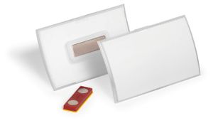 DURABLE jmenovka Click Fold w magnet 54x90mm 10ks trans