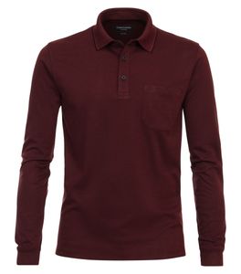 Casa Moda - Herren Polo-Shirt Langarm (433995300), Größe:XL, Farbe:Rot (415)