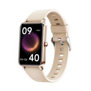 Sport Smart Watch Herren Damen 1,57 Zoll Full Touch Fitness Tracker IP68 Wasserdichte Smartwatch für Android IOS Phone Gold