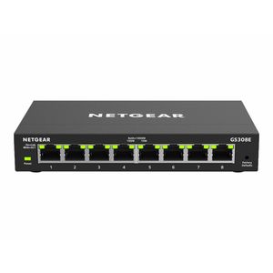 NETGEAR GS308E Zarządzany Gigabit Ethernet (10/100/1000) Czarny