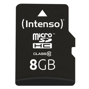 Intenso 8 GB microSDHC Karte Class 10 inkl. SD-Adapter