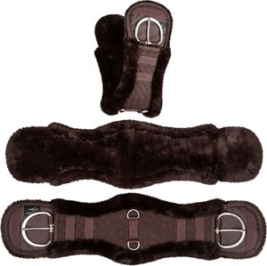 Westernový podväzok Equinate Klasický anatomický so syntetickou jahňacinou 90 cm - 36" Hnedý