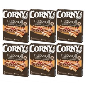 Corny nussvoll Dreierlei Nuss und Karamell Riegel 96g 6er Pack