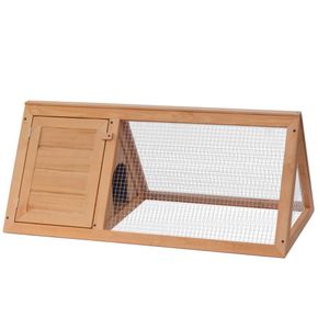 Hommie® Kleintier-/Kaninchenstall Kaninchenstall Hasenkäfig | Modern Design | Transportbox für In- und Outdoor Holz ❤8207