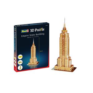 Revell 3D Puzzle 00119 Empire State Building, der Wolkenkratzer, EIN Wahrzeichen von New York Die Welt in 3D entdecken, Bastelspass für Jung und Alt, farbig