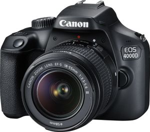 Canon EOS 4000D Kit - Spiegelreflexkamera - 18 MP - Display: 6,86 cm/2,7" TFT - Schwarz