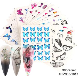 3D Schmetterling Nagelsticker Nagelaufkleber | DIY Nagelkunst Selbstklebender Sticker für Maniküre, Pediküre
