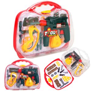 MalPlay Werkzeugkoffer Spielwerkzeug | Werkzeugkasten Kinder |mit Bohrmaschine | für Kleinkinder ab 3 Jahren