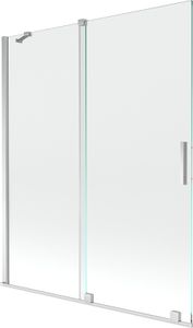 Mexen Velar 2-Flügel-Badewannenwand Regulierbare 140 x 150 cm, transparent, chrom - 896-140-000-01-01