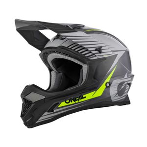 Oneal 1Series Stream V21 Jugend Motocross Helm (Gray/Yellow,YL (51/52))