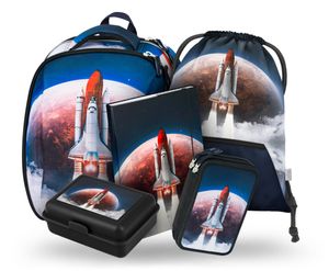 BAAGL SET 5 Shelly Space Shuttle: Aktentasche, Federmäppchen, Tasche, Ordner, Box