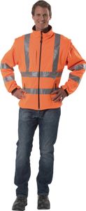 Warnjacke,Softshell, Gr. M, leuchtorange