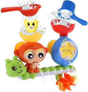 Badespielzeug für Kleinkinder Kinder Babys 1 2 3 Jahre alte Jungen Mädchen Badewanne Spielzeug mit 1Toy Cups Starke Saugnäpfe Ideen Farbbox