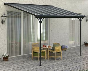 Pergola zahradní Rojaplast Bruce F 436 x 305 x 240/285 cm transparentní