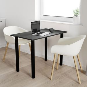 60x60 | Esszimmertisch - Esstisch - Tisch mit SCHWARZEN Beinen - Küchentisch - Bürotisch | ANTHRAZIT
