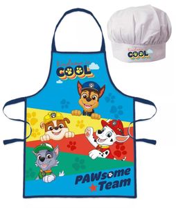 KupMa Detská zástera Paw Patrol s kuchárskou čiapkou