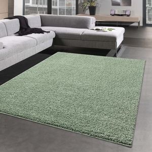 Wohnzimmer Teppich flauschig warm - in grün Größe - 120 x 170 cm