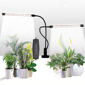 Pflanzenlampe 40W LED Pflanzenlicht 2 Köpfe Wachstumslampe Zimmerpflanzen Grow Lampe mit Timer