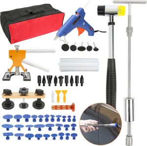 Jiubiaz 57x Ausbeulwerkzeug Ausbeulset Werkzeug Ausbeulen Dellen Reparatur Set Auto