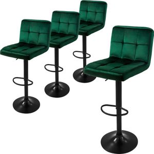 ML-Design 4er Set Barhocker Tresenhocker 360° drehbar, Gepolsterter Barstuhl mit Rückenlehne und Fußstütze, 63-83 cm