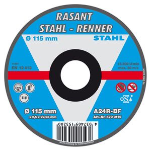 Rasant Stahl Renner Trennscheibe 115mm für Heim und Handwerker 5 Stück