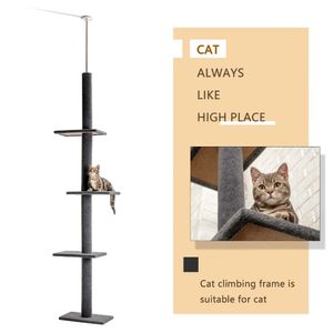 Kratzbaum | Katzenturm | Katzenspielzeug | Katzenkorb | Katzen | Turm | Grau